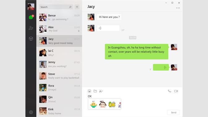 wechat windows not showing full chat